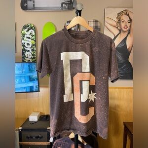 Men’s DC shoes, BIG LOGO custom bleach spray design T-shirt
